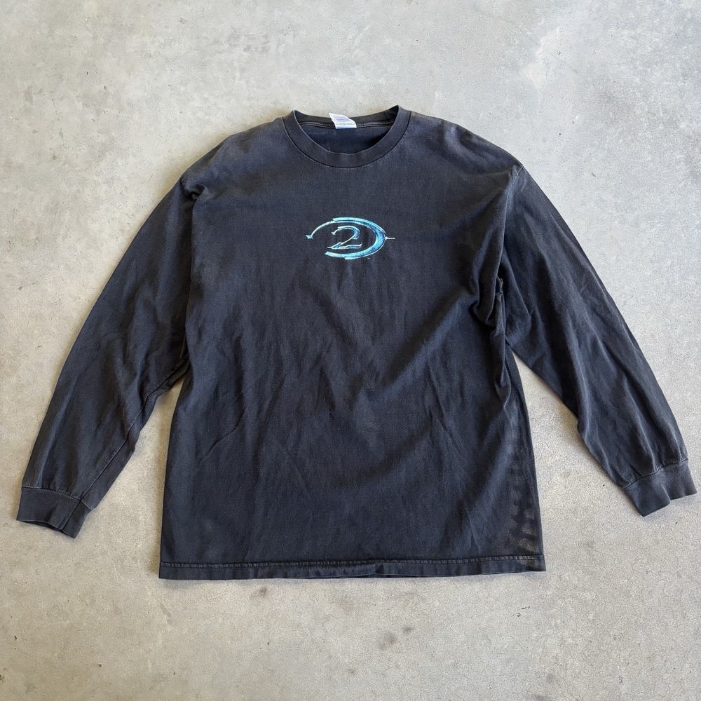 Vintage Xbox Halo 2 T-Shirt Men's Size XL Black 2004 Long Sleeve RARE